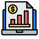Graph Money Laptop Icon