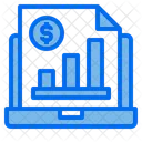 Graph Money Laptop Icon