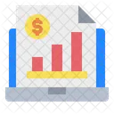 Graph Money Laptop Icon
