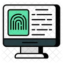 Online Fingerprint Online Thumbprint Online Biometric Icon