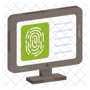 Online Fingerprint Online Thumbprint Online Biometric Icon