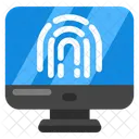 Online Fingerprint Online Thumbprint Online Biometric Icon