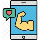 Online Fitness App Gym Influencer Icon