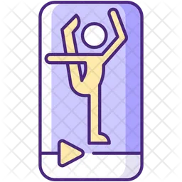 Online fitness stretching  Icon