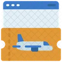 Online Flight Ticket Plane Ticket Airplane Ticket Icon