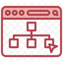 Online Flow Chart  Icon