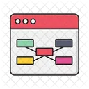 Flowchart Browser Internet Icon