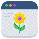 Online Flower Online Floweret Nature Website Icon
