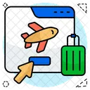 Online Flugbuchung Online Buchung Flugreisen Symbol