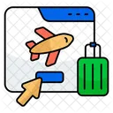 Online Flugbuchung Online Buchung Flugreisen Symbol