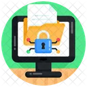 Online Files Security Online Folder Security Cybersecurity Icon
