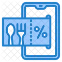 Online Food Offer Food Mobile Phone Icon