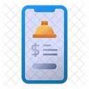Online Food Order Online Food Bill Payment Receipt Icon