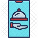 Online Food Ordering Cell Phone Food Icon