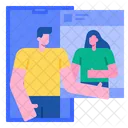 Online Friend Friend Network Icon