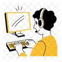 Online Gaming Sports Playing Icon