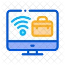 WLAN Business Koffer Symbol