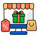 Online Geschenk Online Geschenk Online Geschenkbox Symbol