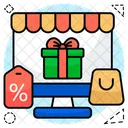 Online Geschenk Online Geschenk Online Geschenkbox Symbol