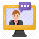 Online Gesprach Online Konversation Online Chat Symbol