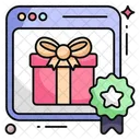 Online Gift Gift Website Online Reward Icon