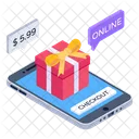Online Gift Online Surprise Mobile Shopping Icon