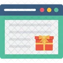 Online Gift Shopping Bag Icon