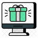 Online Gift Carton Wrapped Package Icon