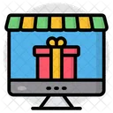 Online Gift Shopping Online Store Eshop Icon