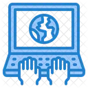 Online Global Online Earth Laptop Icon
