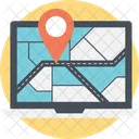 Online Map Monitor Icon