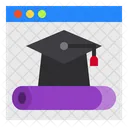Graduate Website Online Icon