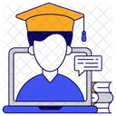 Online Graduate Graduation Convocation Icon