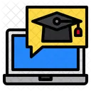 Graduate Laptop Online Icon