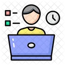 Learning Online Class Time Online Learning Time Icon