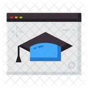 Website Online Graduation Online Study Icon
