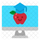 Online Graduation Learning Online Icon