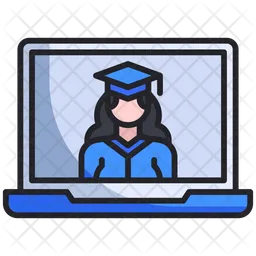 Online Graduation Student  Icon