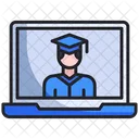 Online Graduation Student Online Graduation Icon