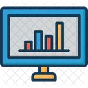 Grafico Online Grafico A Barre Monitor Icon