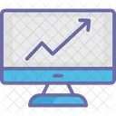 Online Graph Infographics Monitor Icon