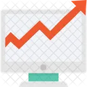 Online Graph Infographics Line Chart Icon