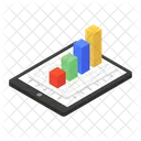 Online Graph Growth Chart Statistical Analysis Icon