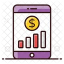 Online Graph Growth Chart Business Analytics Icon