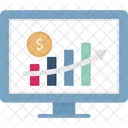 Online Graph Business Monitoring Icon