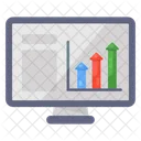 Online Analytics Online Graph Statistics Icon