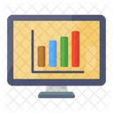 Online Bar Chart Online Graph Online Analytics Icon