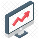 Online Graph Statistics Analytics Icon