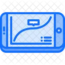 Online Graph Online Chart Phone Graph Icon