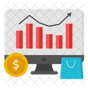 Online Graph Online Chart Infographic Icon